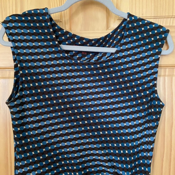 Superstition jersey midi-dress in blue and brown (size M) - Picture 3 of 11